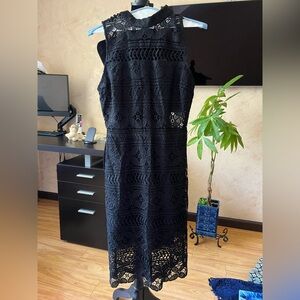Elegant Black Lace Dress